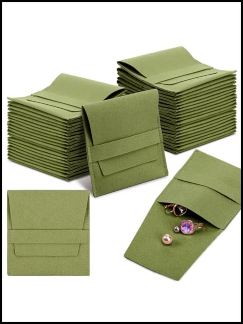 Microfiber Jewelry Pouch Bulk 40 Pack Gift Bags Drawstring Small Storage